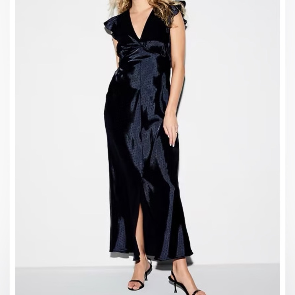 The Occasion by Old Navy Flutter-Sleeve Satin Maxi Dress